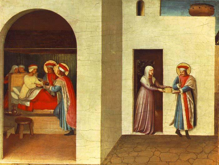 The Healing of Palladia by Saint Cosmas and Saint Damian, Fra Angelico